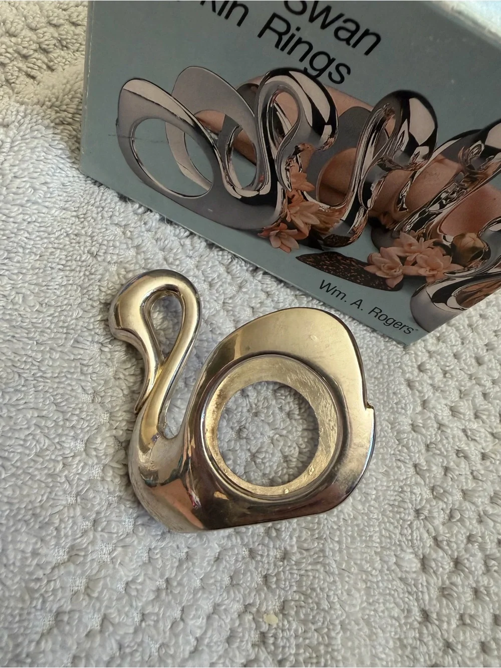 Silver Swan Napkin Rings - Set of 4